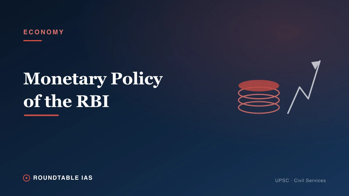 Monetary Policy of the RBI: Tools, Objectives and UPSC Relevance