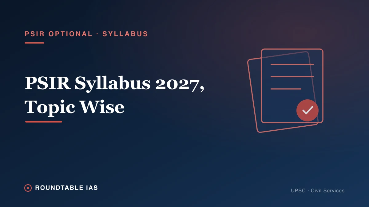 Political Science Optional Syllabus 2027 Explained Topic Wise