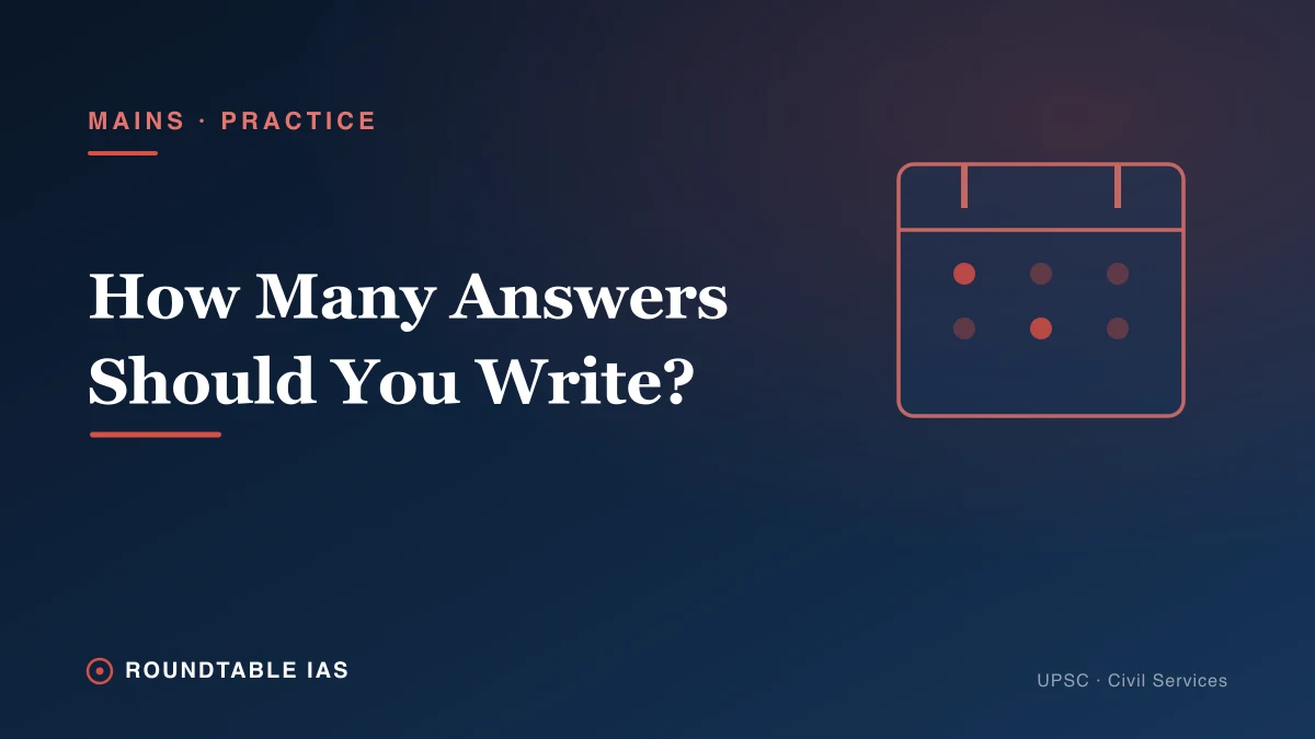 UPSC Answer Writing Practice: How Many Answers Should You Write?